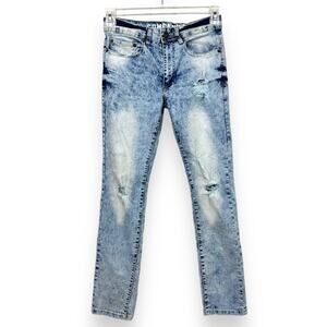 Company 81 men’s teen light acid wash distressed jeans size 28/30